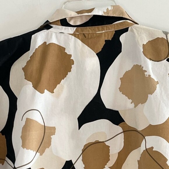 Emily McCarthy Poppy Top Abstract Cheetah Cotton Neutral Contemporary Size Large - Picture 7 of 16